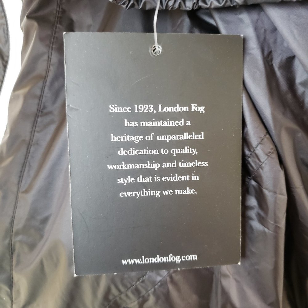 London Fog Women's Cinched Waist Long Windbreaker - Picture 6 of 8